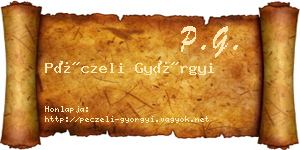 Péczeli Györgyi névjegykártya