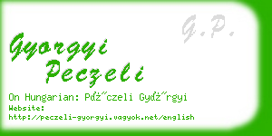 gyorgyi peczeli business card